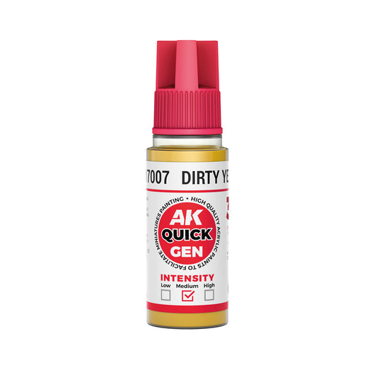 AK Interactive Quick Gen 17007 Dirty Yellow 18ml Acrylic Paint
