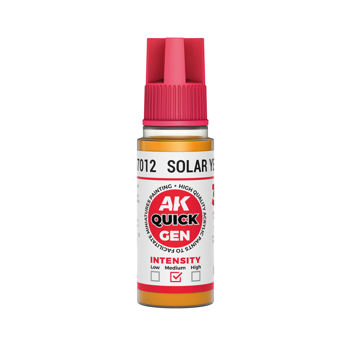 AK Interactive Quick Gen 17012 Solar Yellow 18ml Acrylic Paint