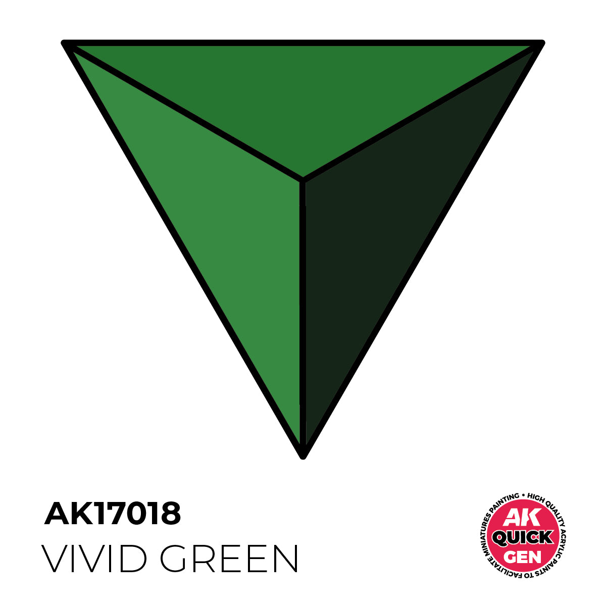 AK Interactive Quick Gen 17018 Vivid Green 18ml Acrylic Paint