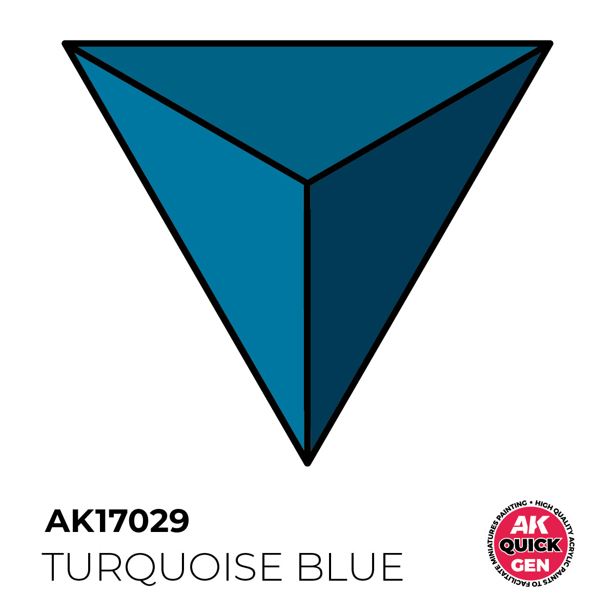 AK Interactive Quick Gen 17029 Turquoise Blue 18ml Acrylic Paint