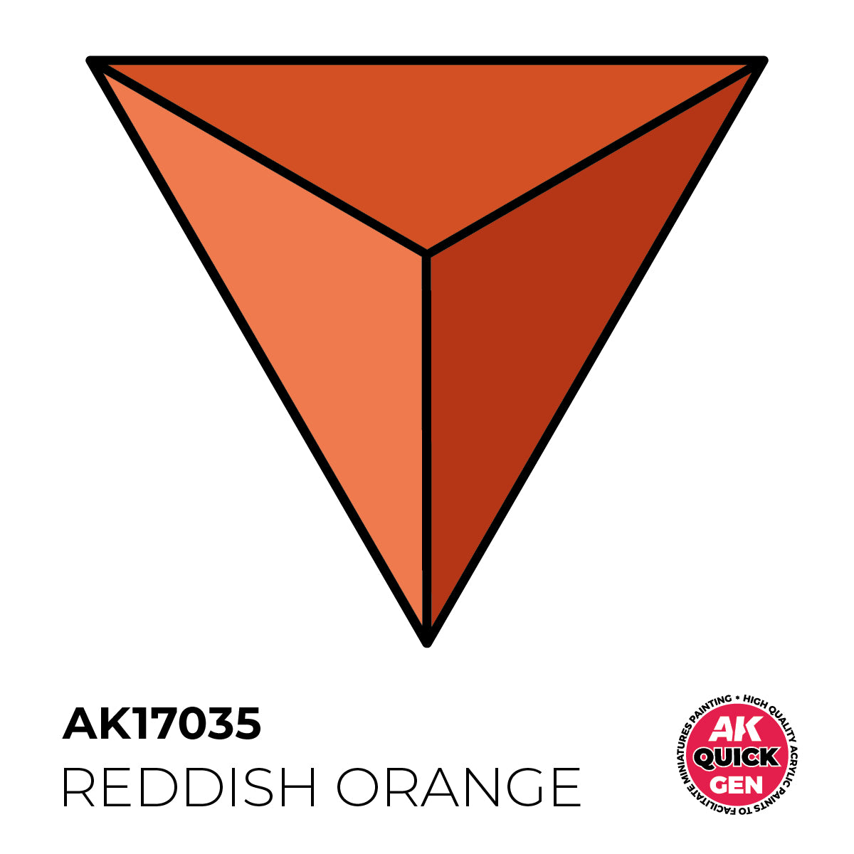 AK Interactive Quick Gen 17035 Reddish Orange 18ml Acrylic Paint