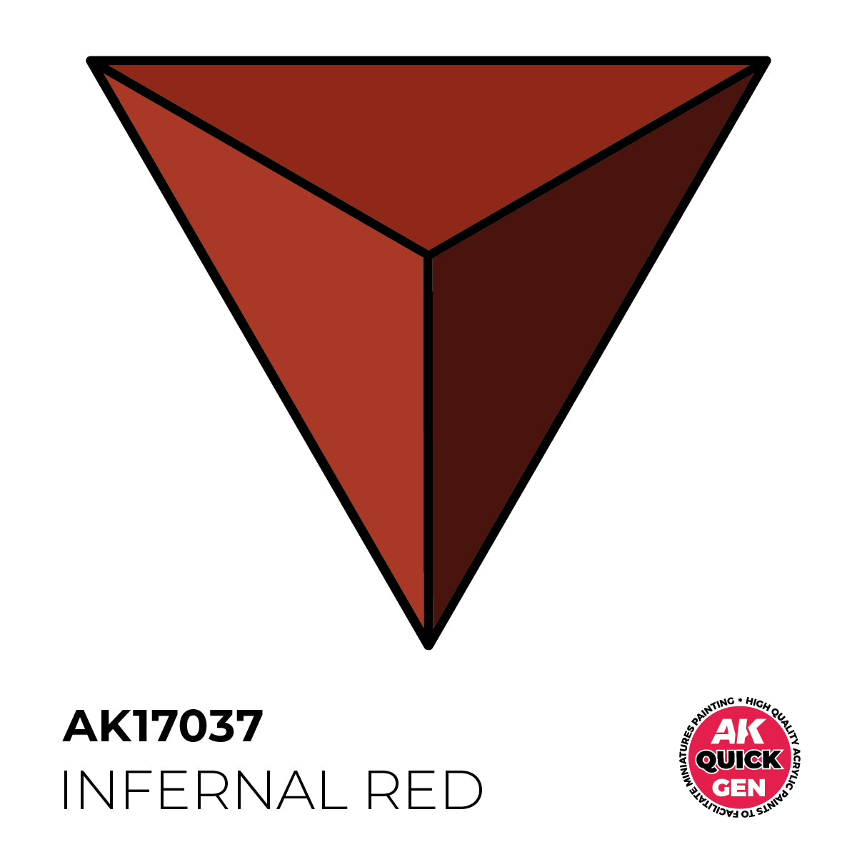 AK Interactive Quick Gen 17037 Infernal Red 18ml Acrylic Paint