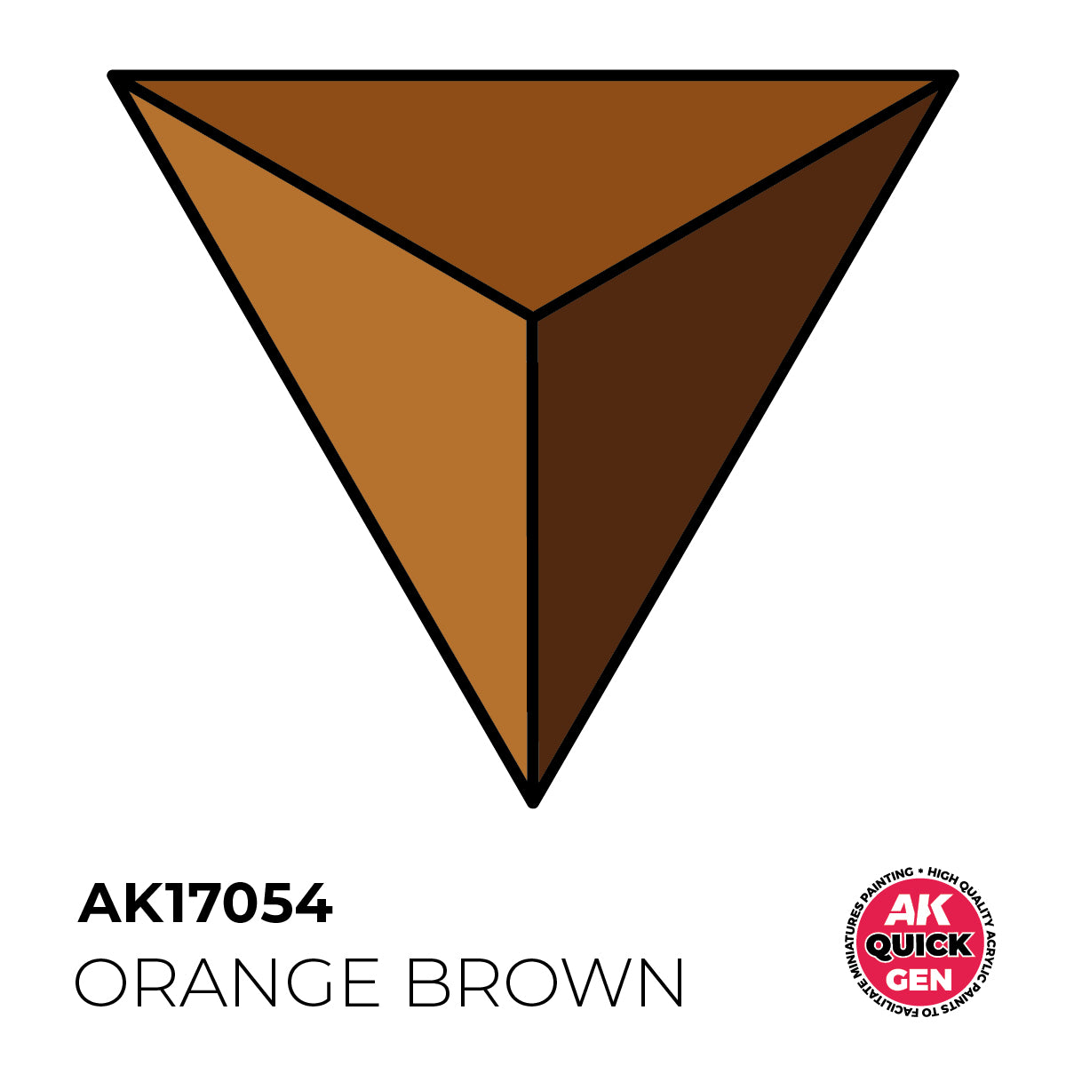 AK Interactive Quick Gen 17054 Orange Brown 18ml Acrylic Paint