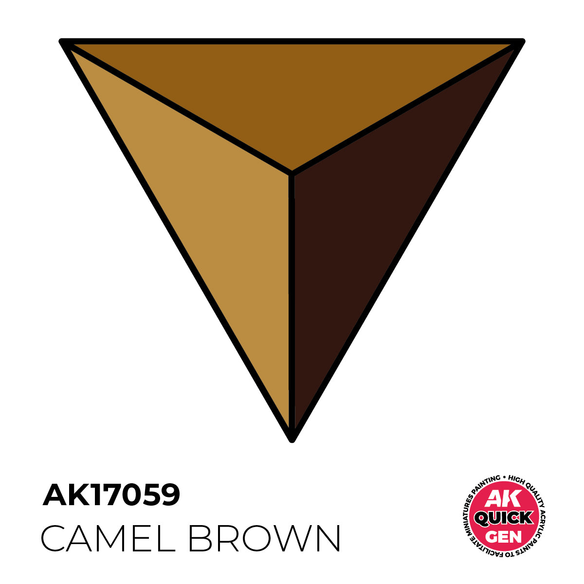 AK Interactive Quick Gen 17059 Camel Brown 18ml Acrylic Paint