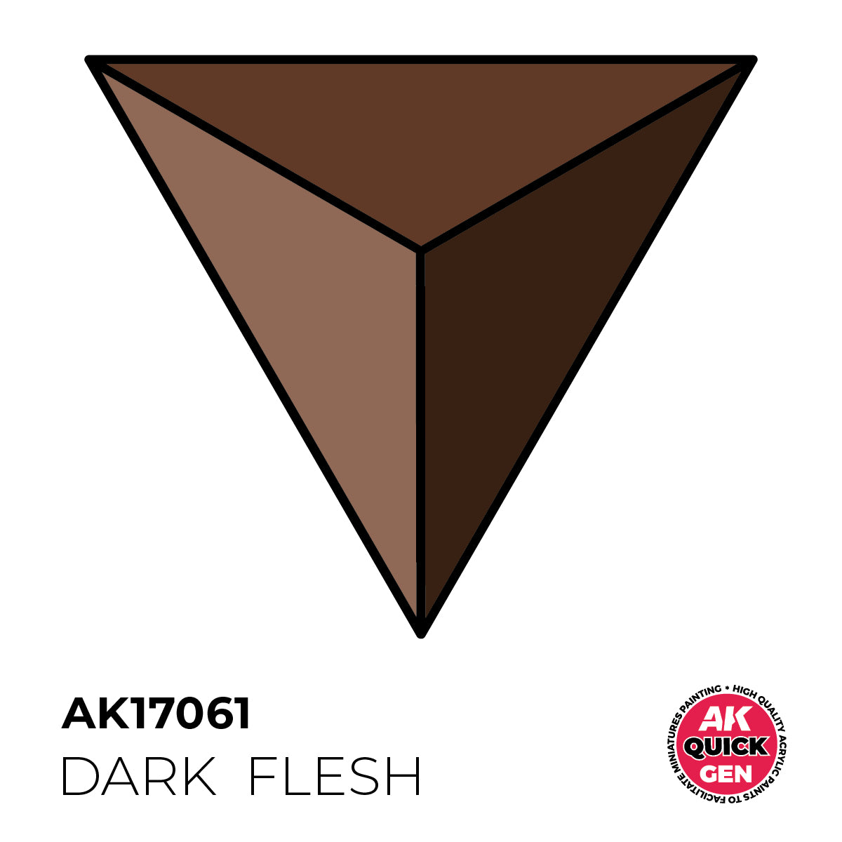 AK Interactive Quick Gen 17061 Dark Flesh 18ml Acrylic Paint
