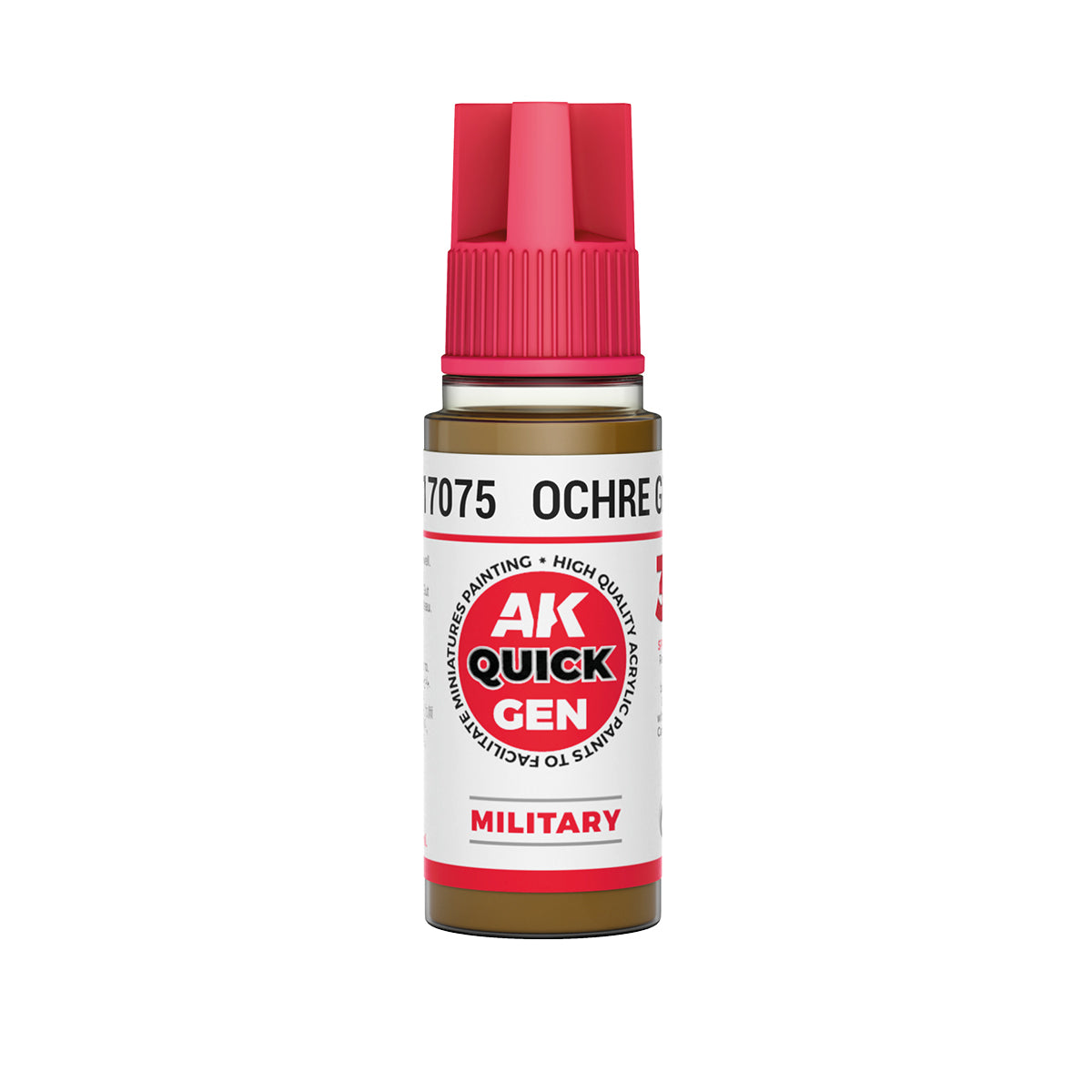 AK Interactive Quick Gen 17075 Ochre Green 18ml Acrylic Paint