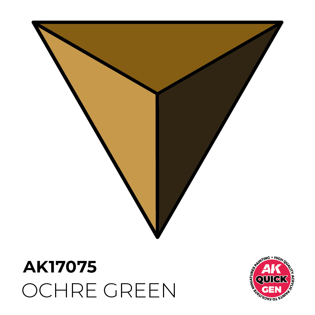 AK Interactive Quick Gen 17075 Ochre Green 18ml Acrylic Paint