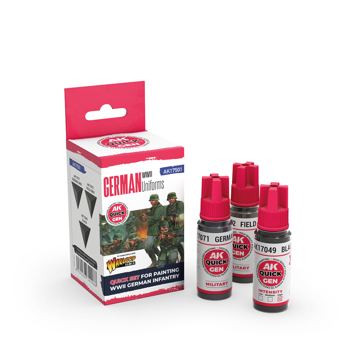AK Interactive Quick Gen 17501 German Uniforms Acrylic Paint Set