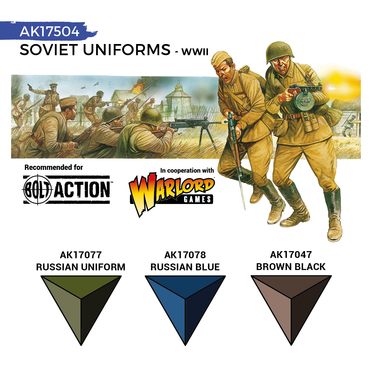 AK Interactive Quick Gen 17504 Soviet Uniforms Acrylic Paint Set