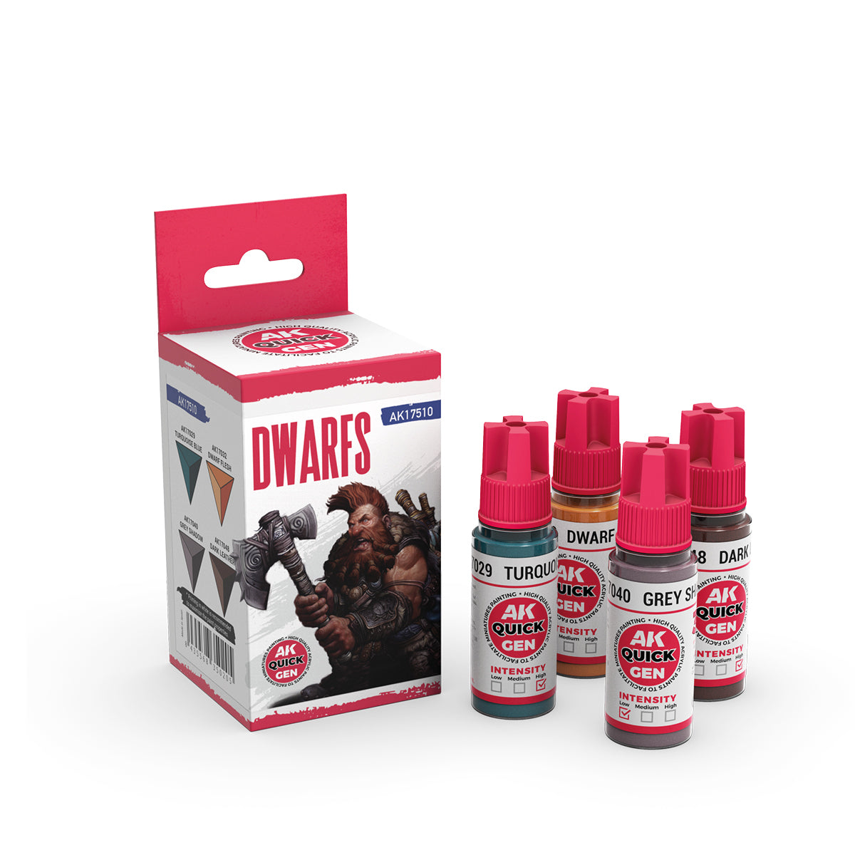 AK Interactive Quick Gen 17510 Dwarfs Acrylic Paint Set