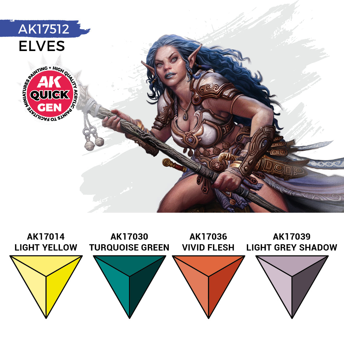 AK Interactive Quick Gen 17512 Elves Acrylic Paint Set