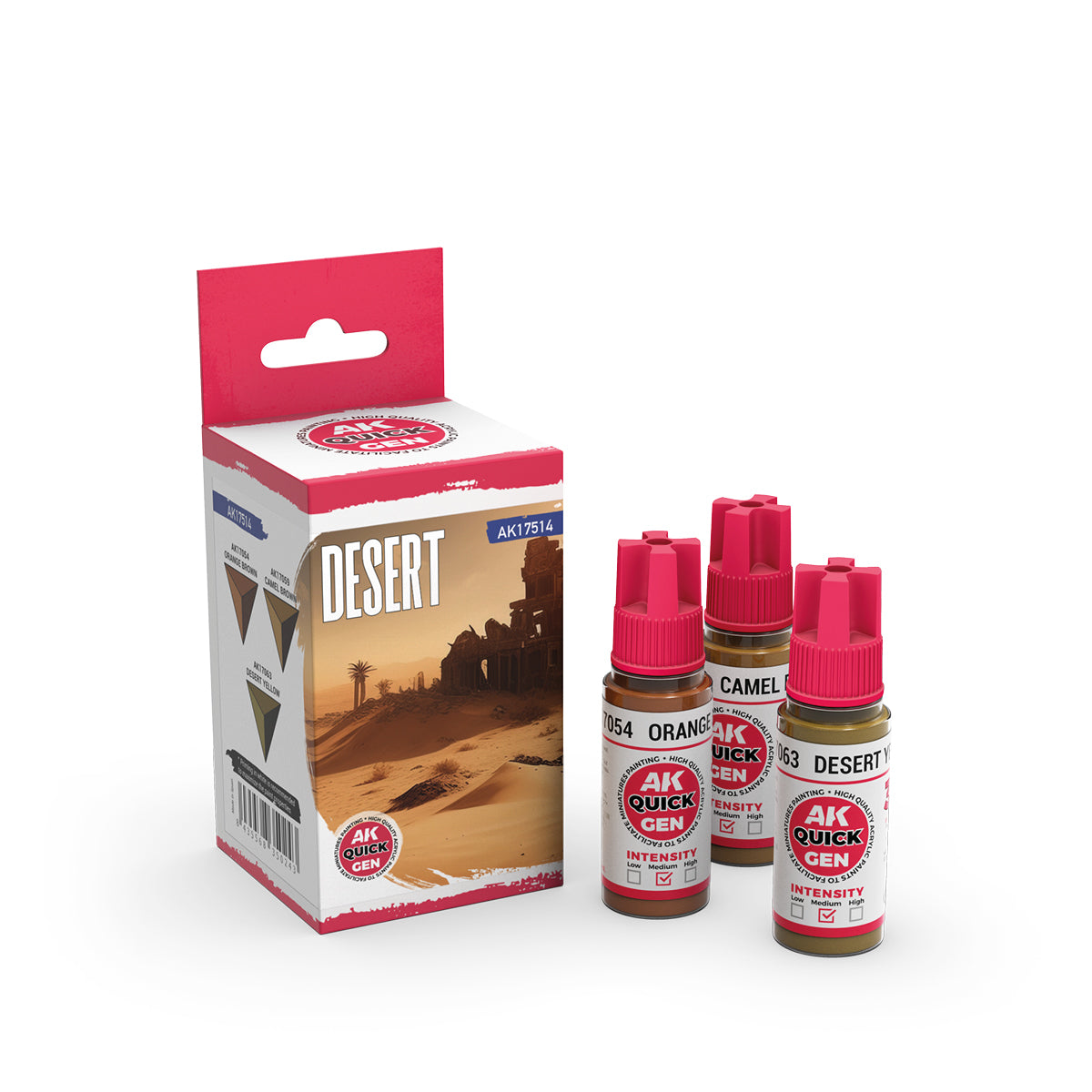 AK Interactive Quick Gen 17514 Desert Acrylic Paint Set