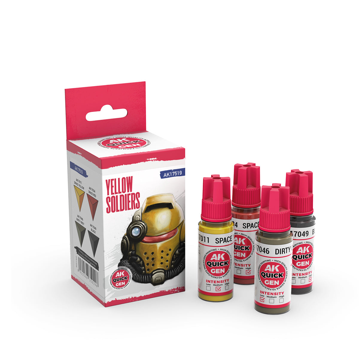 AK Interactive Quick Gen 17519 Yellow Soldiers Acrylic Paint Set