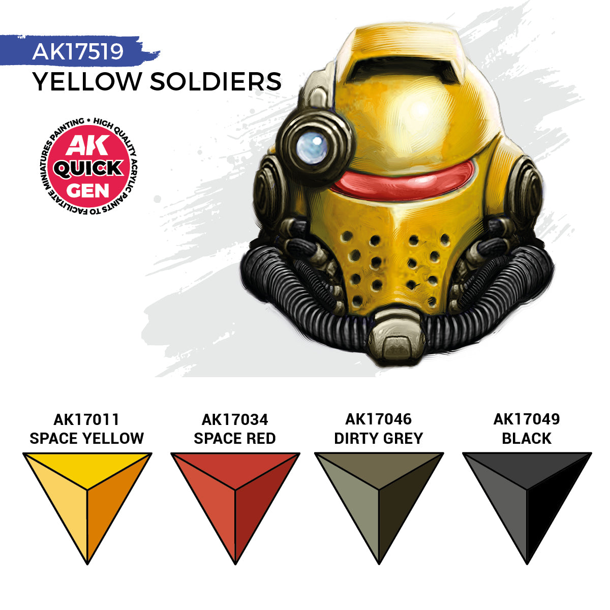 AK Interactive Quick Gen 17519 Yellow Soldiers Acrylic Paint Set