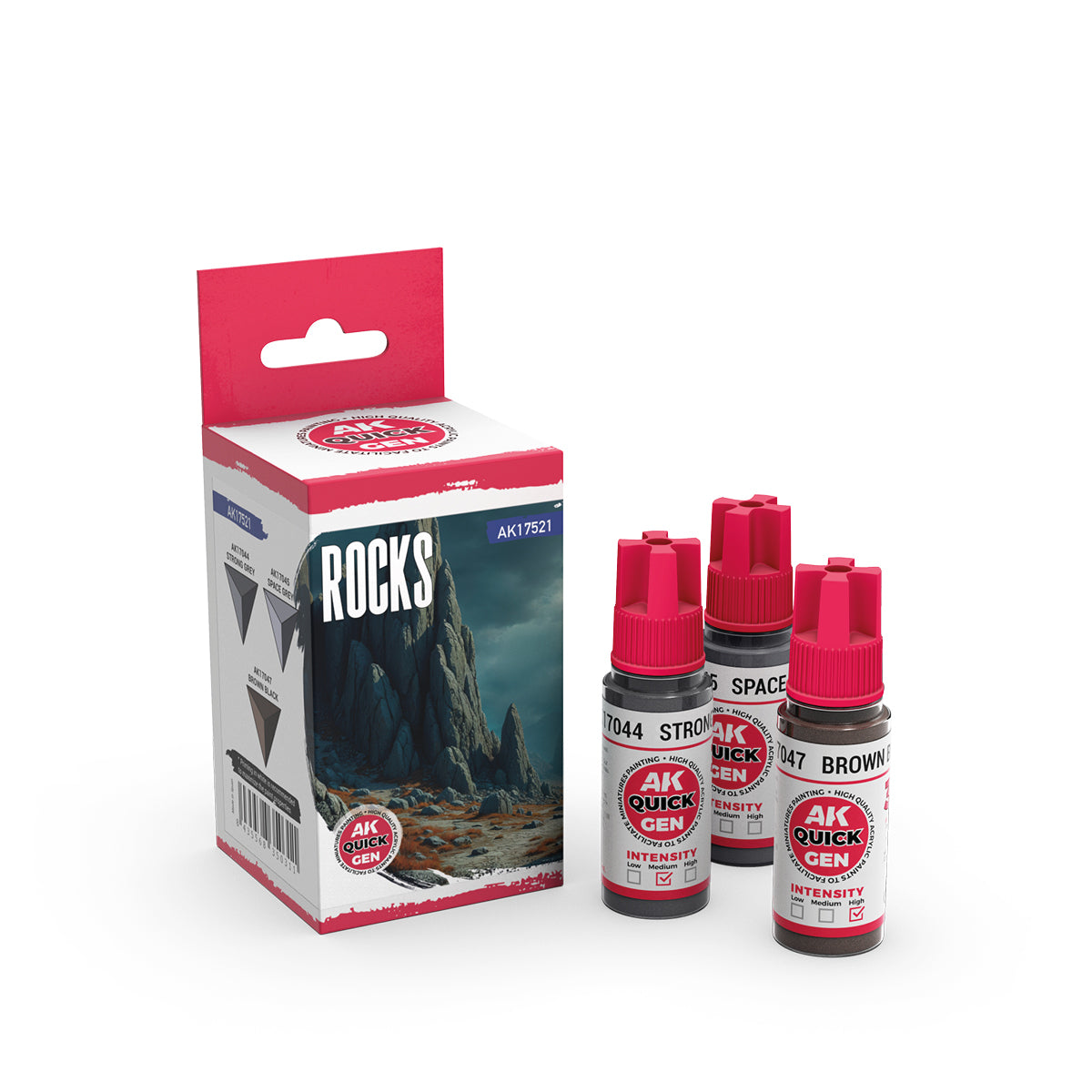 AK Interactive Quick Gen 17521 Rocks Acrylic Paint Set