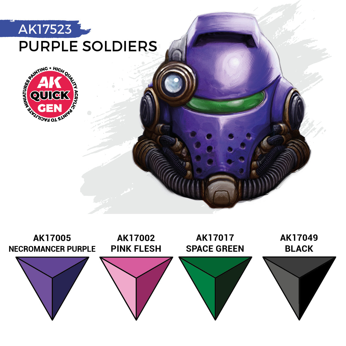 AK Interactive Quick Gen 17523 Purple Soldiers Acrylic Paint Set