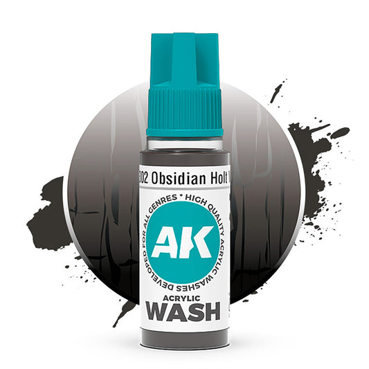 AK Interactive Obsidian Holt Wash Acrylic 18ml AK19302