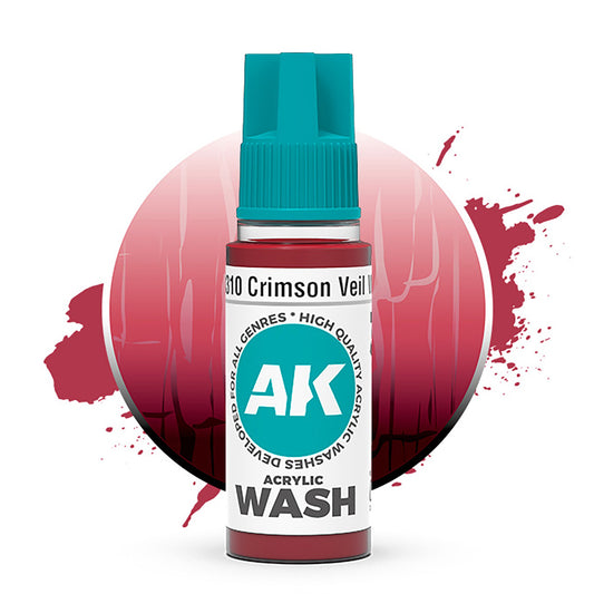 AK Interactive Crimson Veil Wash Acrylic 18ml AK19310