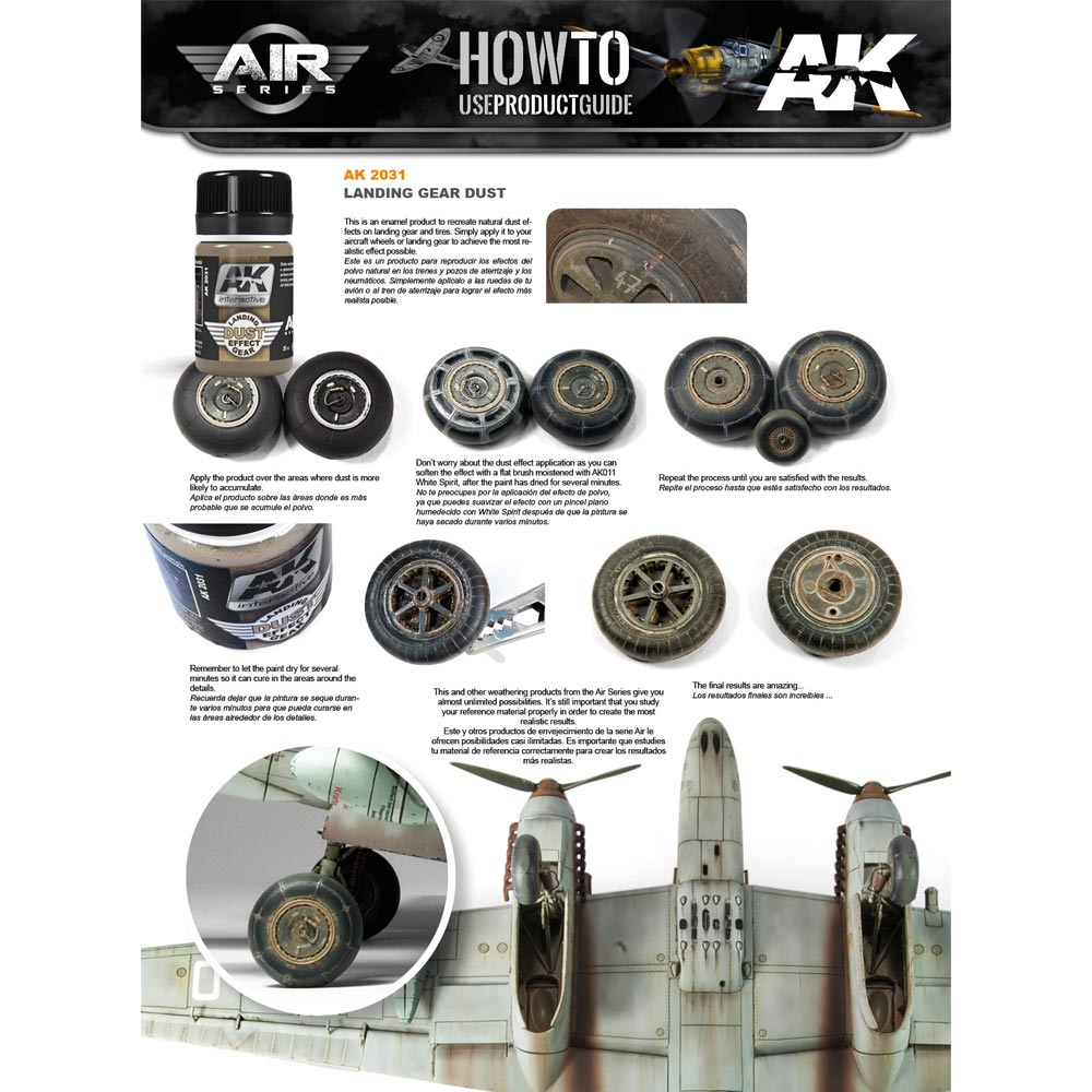 AK Interactive 2031 Landing Gear Dust Effect Enamel 35ml