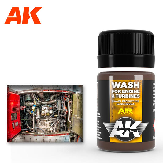 AK Interactive 2033 Aircraft Engine Wash Enamel 35ml