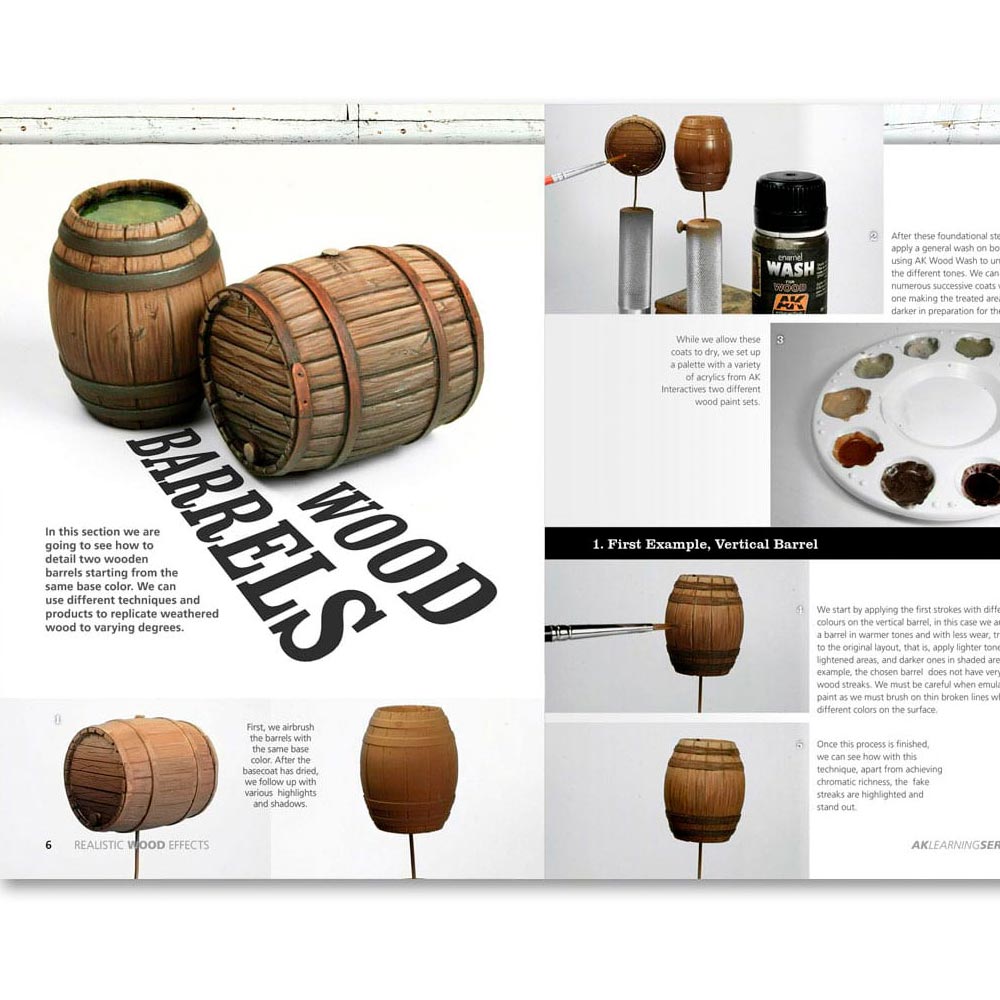 AK Interactive 259 AK Learning: Realistic Wood Effects Book (English)