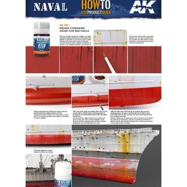 AK Interactive 304 Naval: Brown Streaking Grime Red Hulls Enamel Weathering 35ml