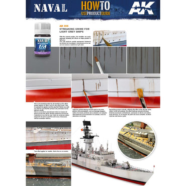 AK Interactive 305 Naval: Light Grey Ship Streaking Grime Enamel Weathering 35ml