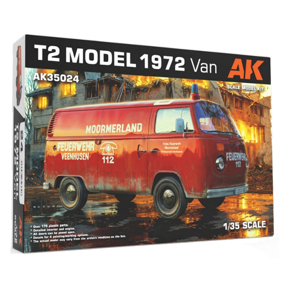 AK Interactive 35024 T2 Model 1972 Van 1:35 Model Kit