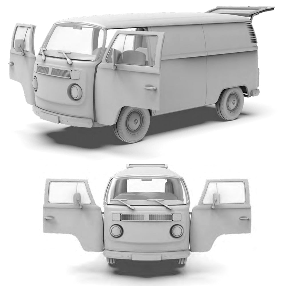 AK Interactive 35025 T2 Model 1972 Commercial Van 1:35 Model Kit