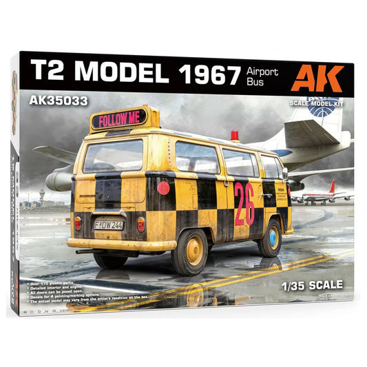 AK Interactive 35033 T2 Model 1967 Airport Bus 1:35 Model Kit
