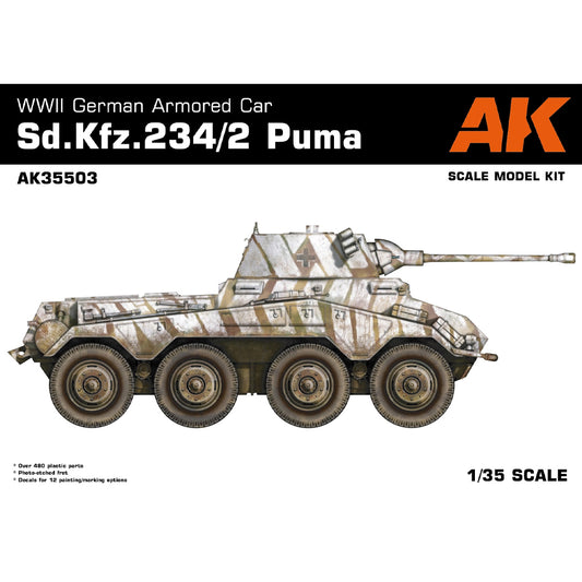 AK Interactive 35503 Sd.Kfz.234/2 Puma 1:35 Model Kit