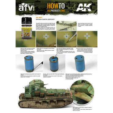AK Interactive 4063 Brown Earth Dust & Dirt Deposits 35ml Enamel Weathering