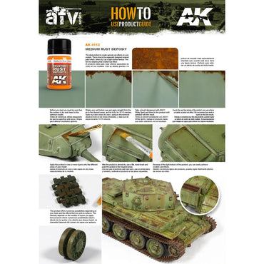 AK Interactive 4112 Medium Rust Deposits 35ml Enamel Weathering