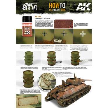 AK Interactive 4113 Dark Rust Crusted Deposits 35ml Enamel Weathering