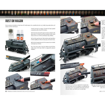 AK Interactive 522 AK Learning 13: Weathering Pencil Techniques Book (English)