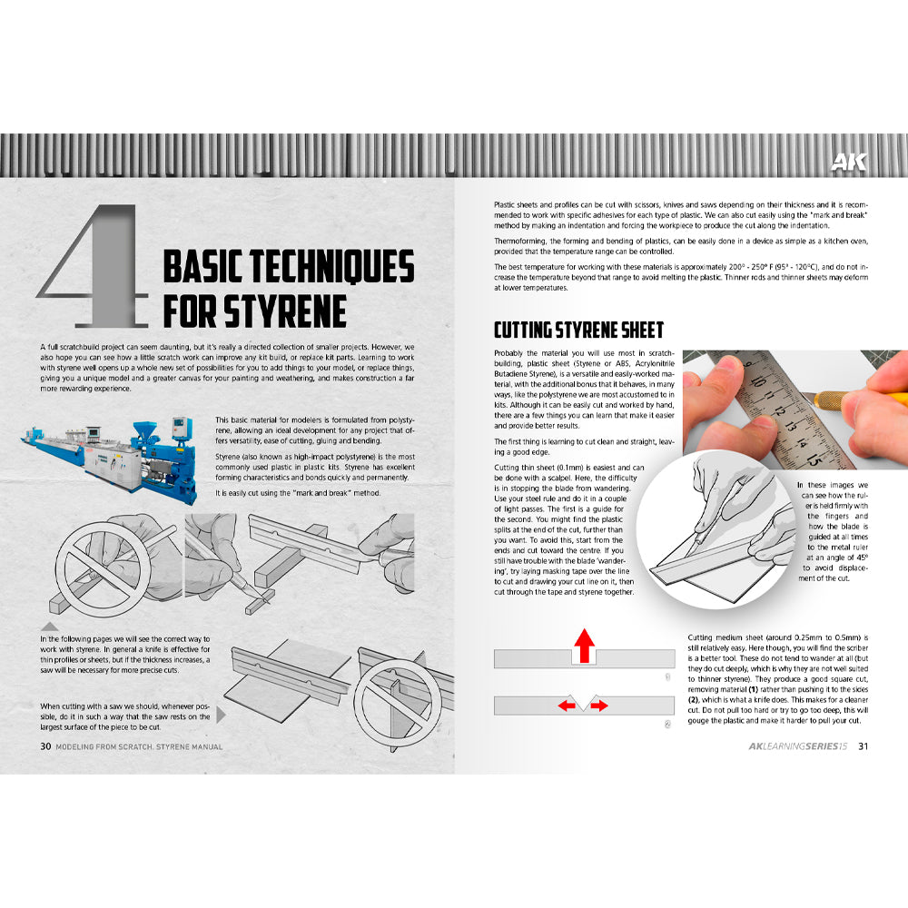 AK Interactive Modelling From Scratch (Styrene) Techniques Manual Book AK527