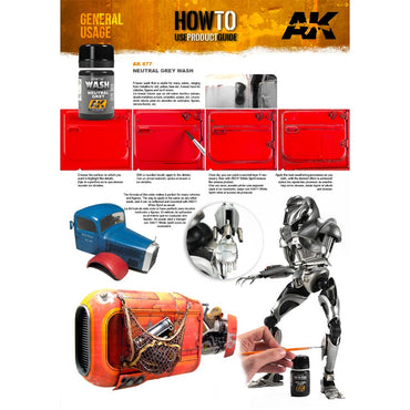 AK Interactive 677 Neutral Grey Wash 35ml Enamel Weathering
