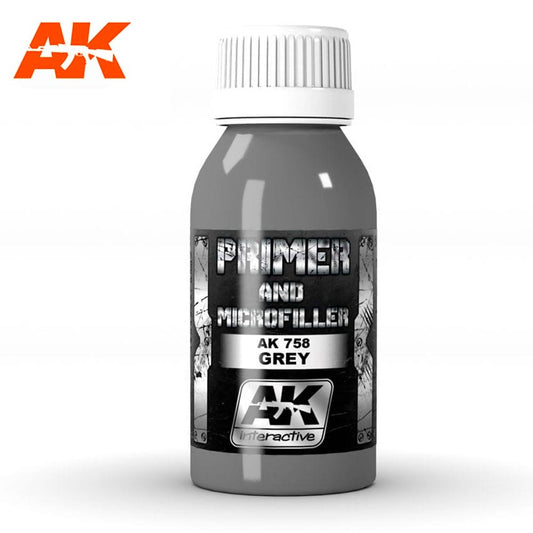 AK Interactive 758 Grey Primer and Microfiller 100ml