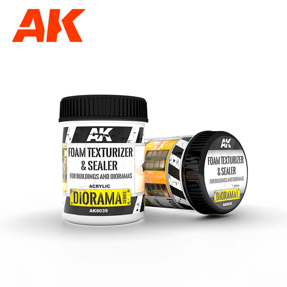 AK Interactive 8039 Diorama: Foam Texturizer & Sealer f/Buildings/Dioramas 250ml