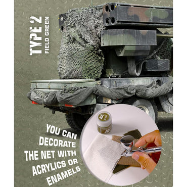 AK Interactive 8067 Regular Camouflage Net Type 2 Field Green