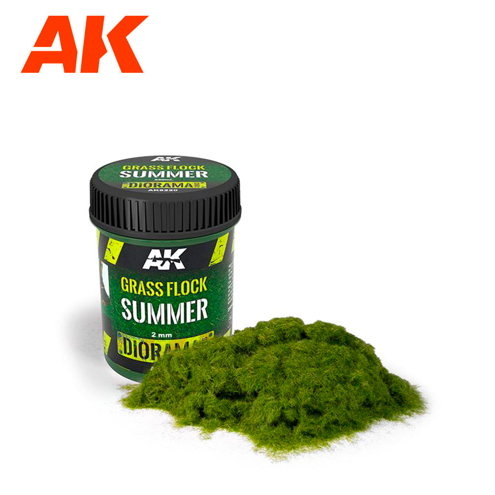 AK Interactive 8220 Grass Flock 2mm Summer Terrain Diorama