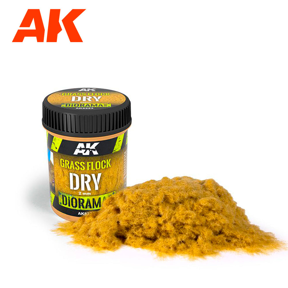 AK Interactive 8223 Grass Flock 2mm Dry Terrain Diorama