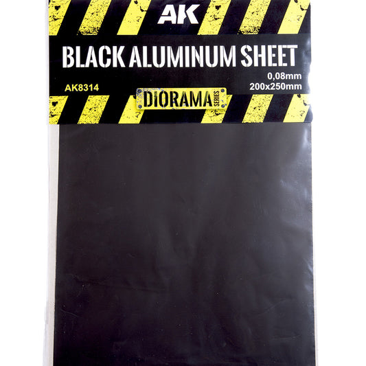 AK Interactive 8314 Black Aluminium Sheet 1.5mm 200x250mm