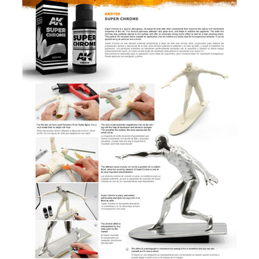 AK Interactive Super Chrome & Thinner/Cleaner Bundle Set