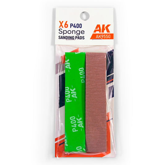 AK Interactive 9550 Sanding Sponges P400 6pcs