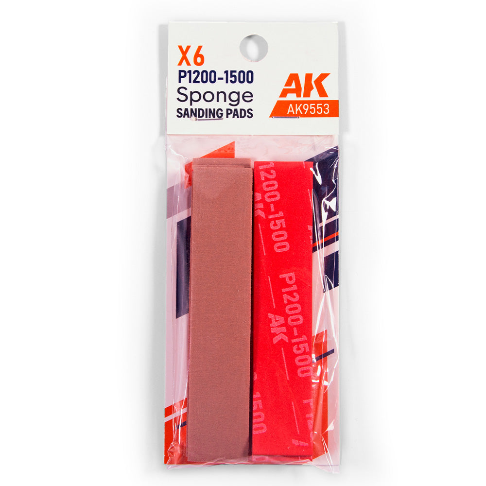 AK Interactive 9553 Sanding Sponges P1200-1500 6pcs