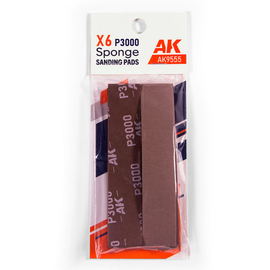 AK Interactive 9555 Sanding Sponges P3000 6pcs