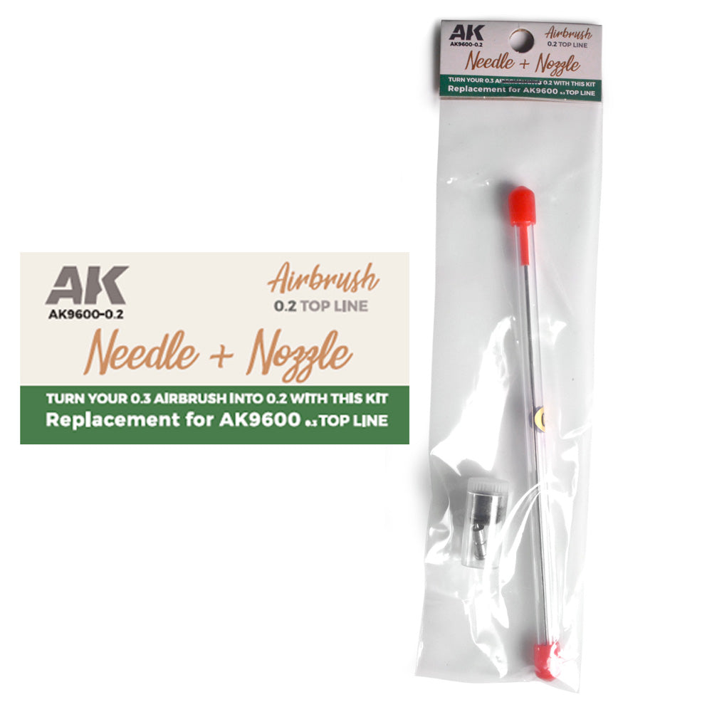 AK Interactive 9600 0.2mm Top Line Needle & Nozzle For AK9600 Airbrush