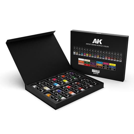 AK Interactive AD100 Artist Dense Acrylic Color Deluxe Edition Box Full Range