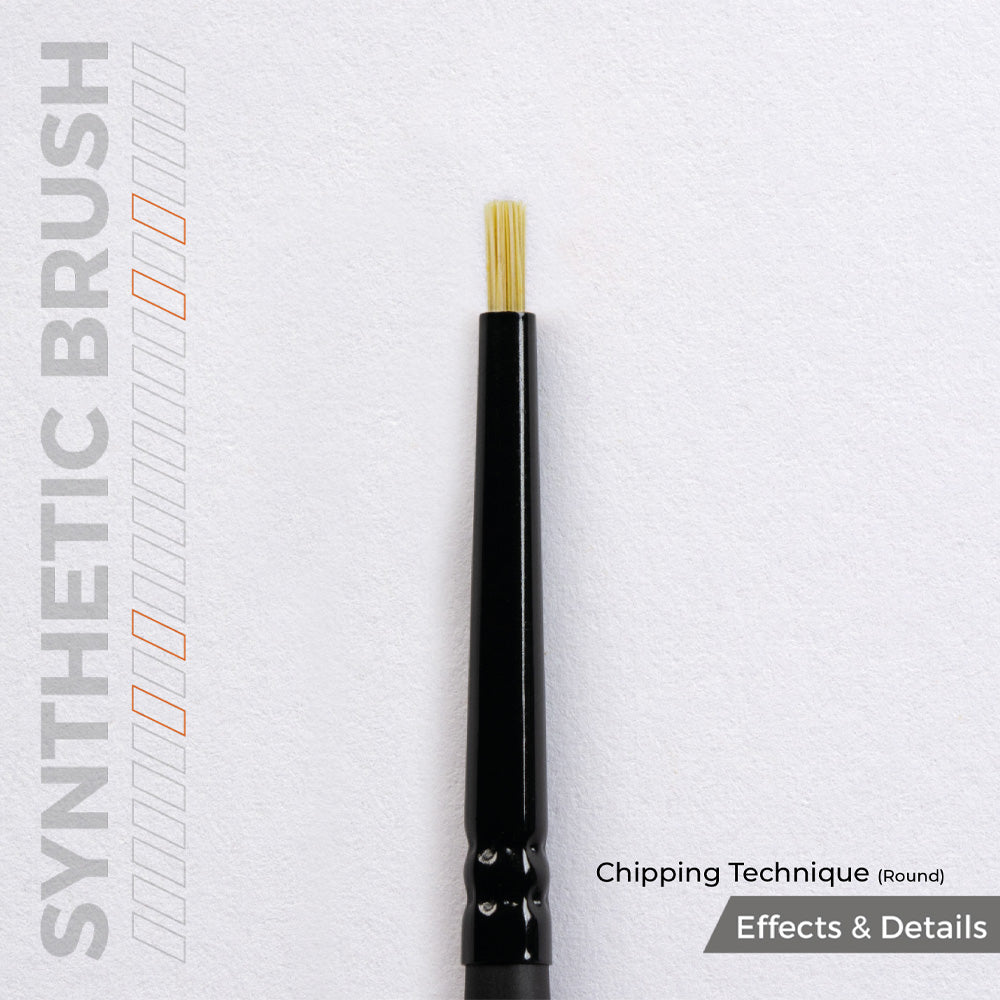 AK Interactive B028 Chipping Technique (Round) Synthetic Brush